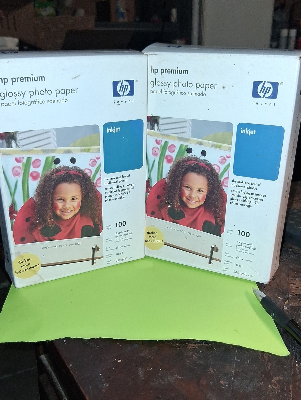 NWT 2 BOXES HP GLISSY PHOTO PAPER  100 PER BOX (SKU AB2)